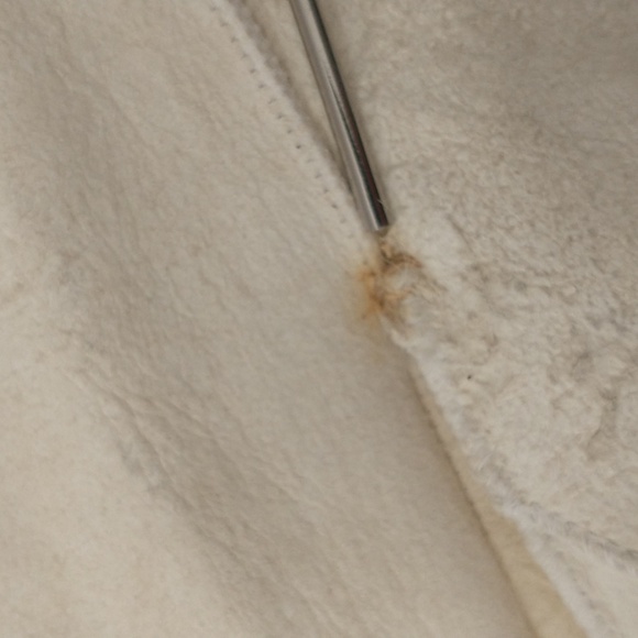 White Mongolian Curly Lamb Fur Coat Reversible to Patchwork Jacket Fun Sexy Real - Picture 15 of 16